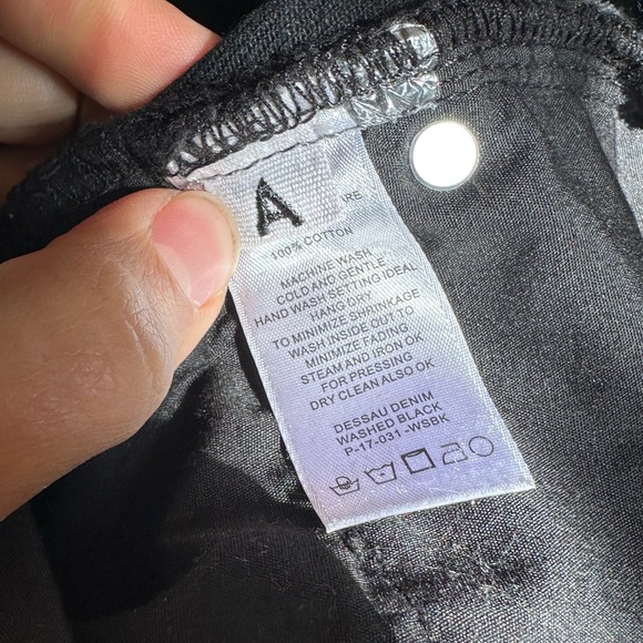 SOLD - ROUCHA Dessau Denim washed black size A small - Picture 8 of 8